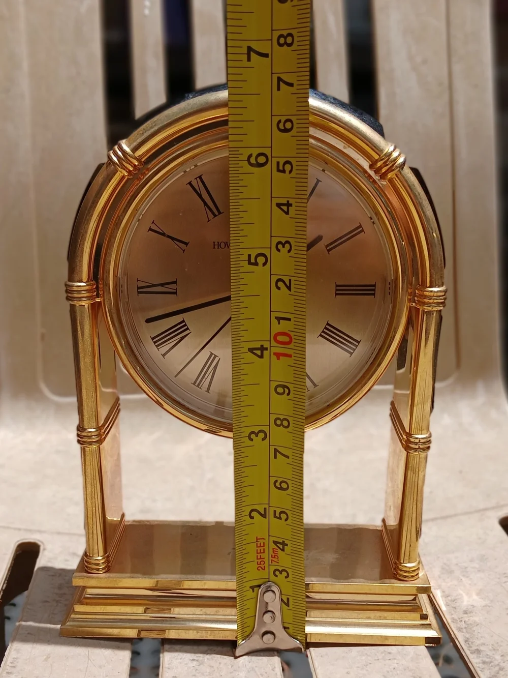 Howard Miller Quartz Table Clock with Roman Dial